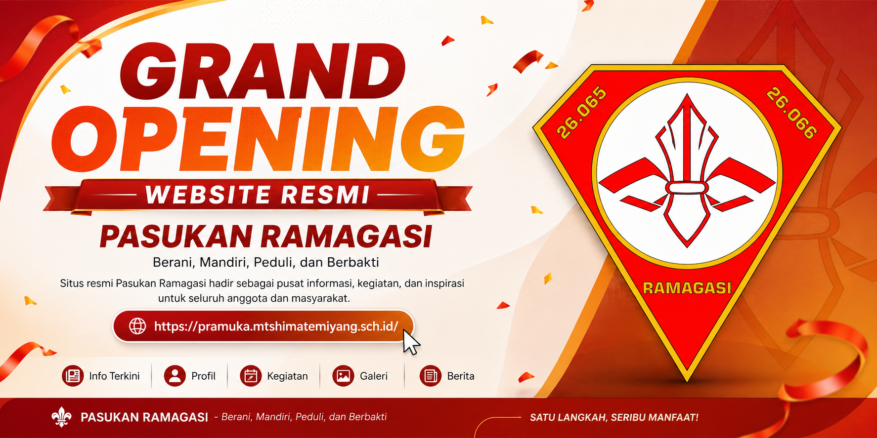 GRAND OPENING WEBSITE PRAMUKA PASUKAN RAMAGASI